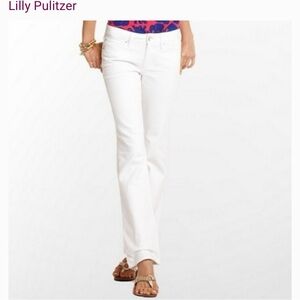 NWT Lilly Pulitzer White Boot Cut Jeans Size 4
